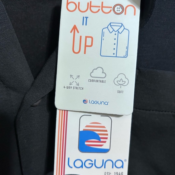 Laguna Men’s Soft Black Button-Up Shirt Size L - Picture 5 of 7